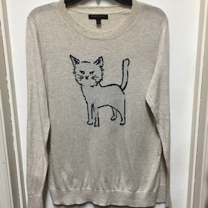 Banana Republic cat sweater w/ scallop neck